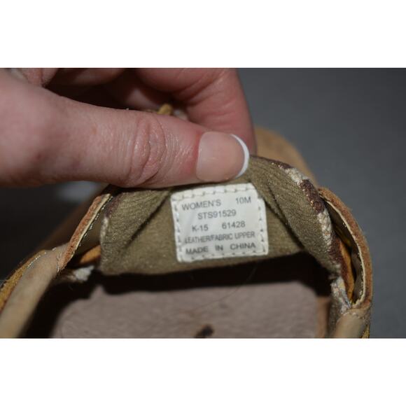 Sperry Top Sider Giraffe Print Tan Boat Shoes Size 10 - Picture 4 of 5